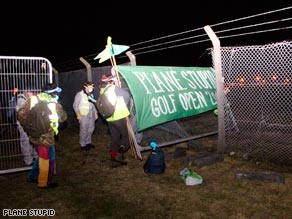 Climate protesters broke into Aberdeen Airport in the early hours of Tuesday to demonstrate against plans for expansion.