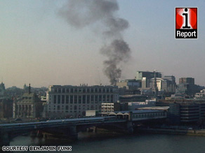The fire started on a construction site at a building in the city's historic heart.