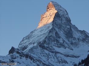 Glaciers in the Alps near the Matterhorn are receding, forcing the border to be redrawn.