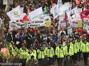Up to 20,000 people are expected to join Saturday's protests in London.