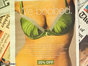 British retailer admits bra boob 