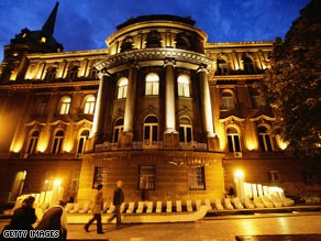 A man armed with two grenades has entered Serbia's presidency building.