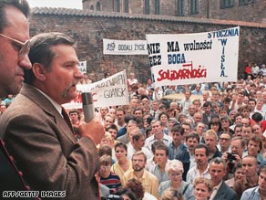 Solidarity leader Lech Walesa