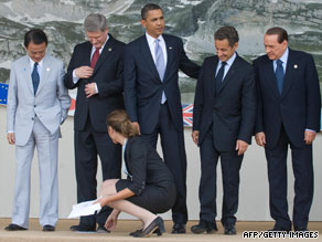 U.S. President Obama and his wife, Michelle, arrive in Italy ahead of the G-8 summit.