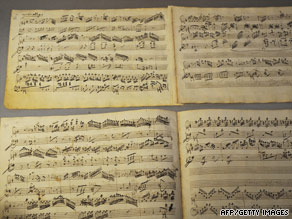 A researcher in Austria says the works were probably transcribed by Mozart's father, as young Mozart played.
