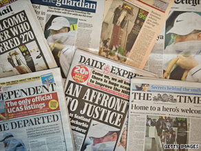 Newspapers on both the UK and the U.S. have broadly been critical of Al Megrahi's release.