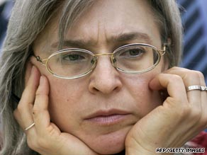 Murdered Russian human rights advocate and journalist Anna Politkovskaya, shown here in 2005.