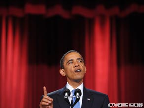 U.S. President Obama delivers a key address at the Cairo University campus in June, 2009