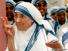 Nuns line up to kiss Mother Teresa's tomb on the 99th anniversary of her birth in August.