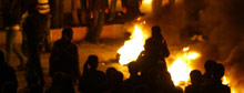 Residents choke on tear gas 