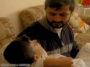 In the video, camerman Ashraf Mashharawi is seen holding his brother.