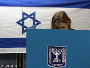 Kadima leader Tzipi Livni casts her ballot in Tel Aviv, Israel, on Tuesday.