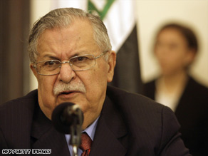 Iraqi President Jalal Talabani could be jeopardized by the resignations of five key members of his party.