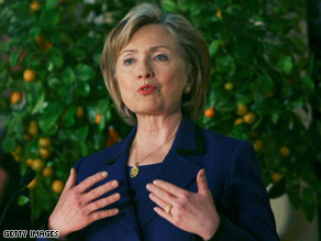U.S. Secretary of State Hillary Clinton met with Israeli officials Tuesday ahead of a trip to the West Bank.