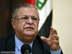 The Iraqi presidential council, including Iraqi President Jalal Talabani, still must approve the spending plan.