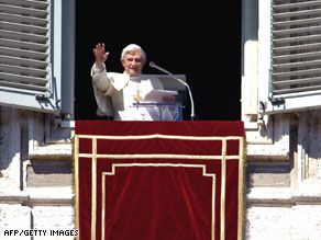 Pope Benedict XVI, shown at the Vatican during a prayer Sunday, has spoken out forcefully against the Holocaust.