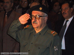Tariq Aziz, seen in 2002, was sentenced Wednesday to 15 years in jail for crimes against humanity.