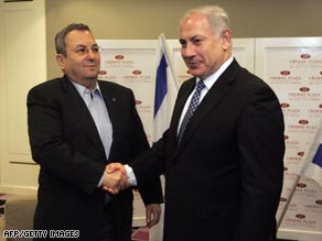 Ehud Barak, left, will remain Israeli defense minister in Benjamin Netanyahu's new government.