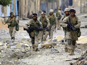 Saturday's raids in Falluja by Iraqi forces were similar to U.S.-led sweeps in the city in 2004, shown here.