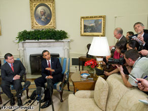President Obama speaks to the media during a meeting Tuesday with Jordan's King Abdullah II.