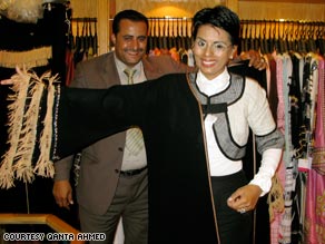 Ahmed shops for an abbaya in a high-end store in Jeddah, Saudi Arabia.