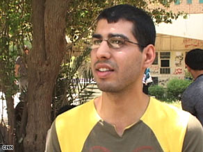 Waleed, 24, says he feels "positive" about his country's future. He also didn't want his last name used.