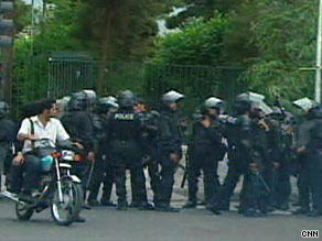 Protests continue Sunday for a second day in Tehran over the results of the presidential election.