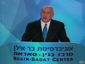 Israel PM Benjamin Netanyahu said he would agree to peace with Palestinians.