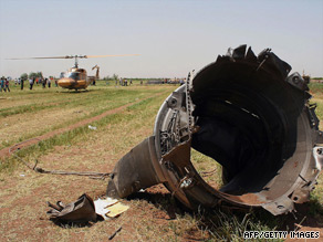 Photos indicate the aircraft created a huge crater.