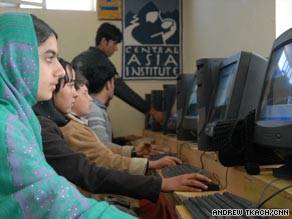 Young Muslims, pictured here in Afghanistan, are increasingly using technology to engage the world.