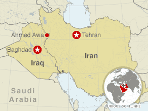 Ahmed Awa, on the border of Iraq and Iran, is where police saw and warned the American hikers Friday.