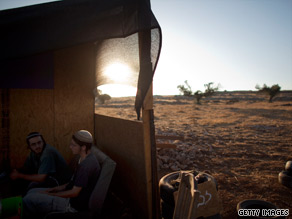 Israeli settlers in an outpost last month in the West Bank, where new housing units are a contentious issue.