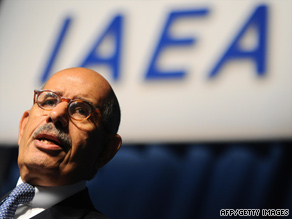 IAEA chief Mohammed ElBaradei said Iran's low-enriched uranium would be sent abroad and enriched.