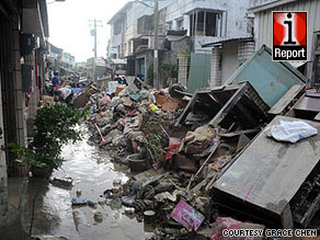 This image from an ireporter emphasizes the damage inflicted by Typhoon Morakot.