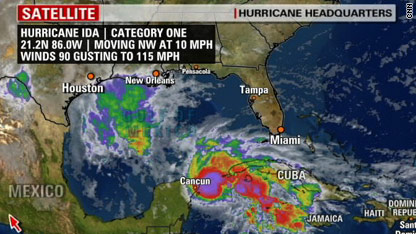 Hurricane Ida heads for U.S. Gulf Coast