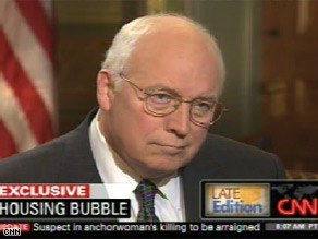 Vice President Dick Cheney defends his administration's handling of the nation's financial crisis.