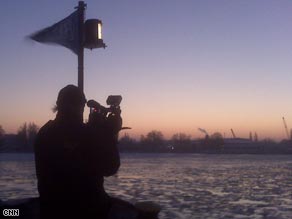 The best shot is from the prow of the Oder.