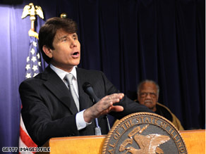 Gov. Blagojevich presided over the swearing in of the Illinois State Senate Wednesday.