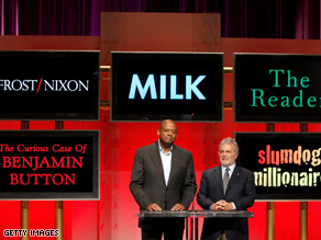 The Oscar nominations for best picture are announced in Beverly Hills Thursday.