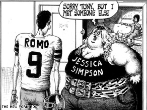 A cartoon depicting Simpson in the New York Post.