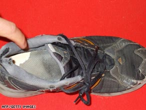 The shoe thrown at Chinese Premier Wen Jiabao.