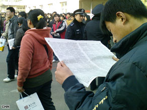 Competition is stiffer these days for vacancies at job fairs in China.