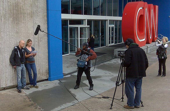 Outside CNN Center