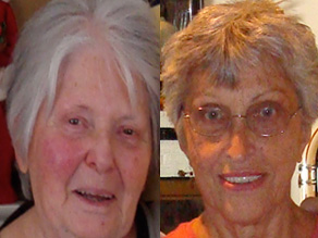 Jack's grandmothers, Grammie on the left, Yiayia on the right.