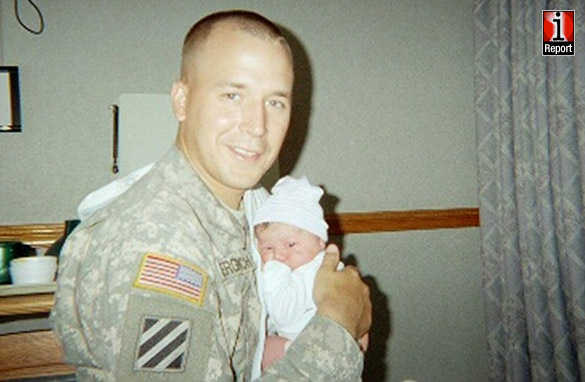 Sgt. Gary Gergerich after the birth of his daughter.