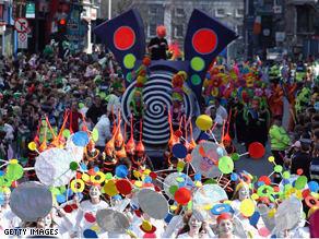 The St. Patrick's Day parade in Dublin, Ireland.