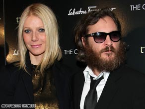 Beauty and the beast: Gwyneth Paltrow looks pained. Joaquin just looks...