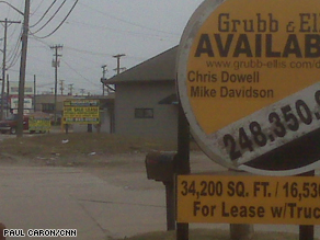 A row of industrial building for sale on Groesbeck Highway.