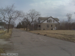 A home near 8 Mile Road, in the neighborhood where Caron's grandmother lived.