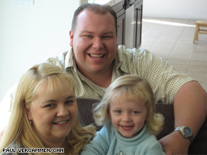 Derrick, and Mary Ann Lepley with their daughter, Melody.
